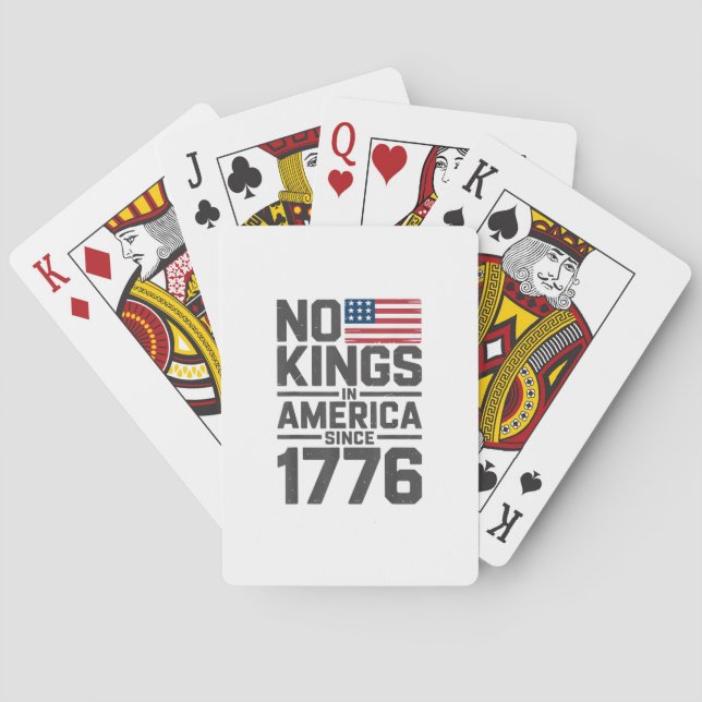 Baralho No Kings In America Since 1776 Creative Design (Verso)