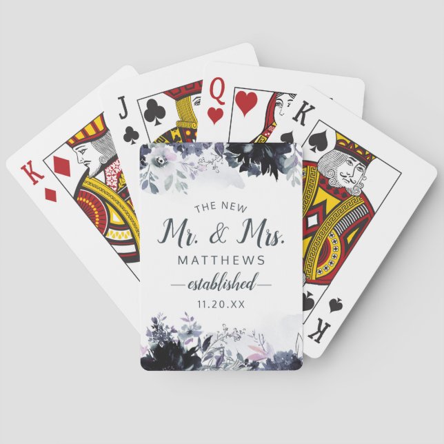 Baralho Nocturnal Floral The New Mr e Mrs Newlyweds (Verso)