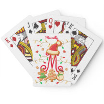 Nome de Natal Monograma Pão de Pão Vermelho Person