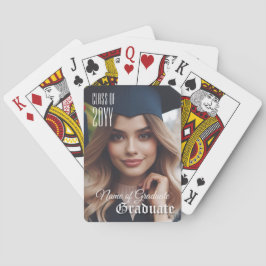 Baralho Nome do Formando Elegante Nome da Classe Fotográfi