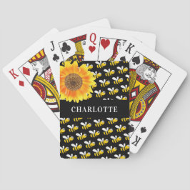 Baralho Nome do girassol das abelhas do carneiro preto