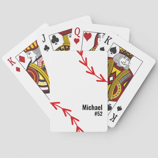 Baralho Nome dos baseball ⚾ + Número Jersey (Verso)