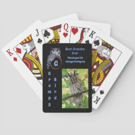 Baralho Nome Fotográfico do melhor vovô do Owl Ever