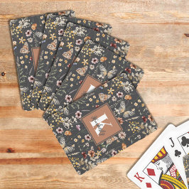 Baralho Nome Monograma Floral Boho Moderno