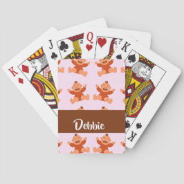 Baralho Nome personalizado chorando bebês a rosa
