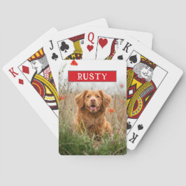Baralho Nome Personalizado de Foto de Pet