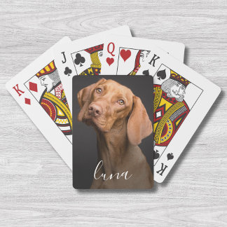 Baralho Nome Personalizado de Foto do Cão Pet