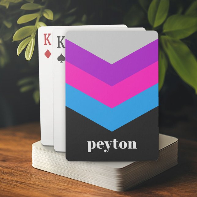 Baralho Nome Personalizado do Bloqueador de Cores do Vinta (Personalized playing cards)
