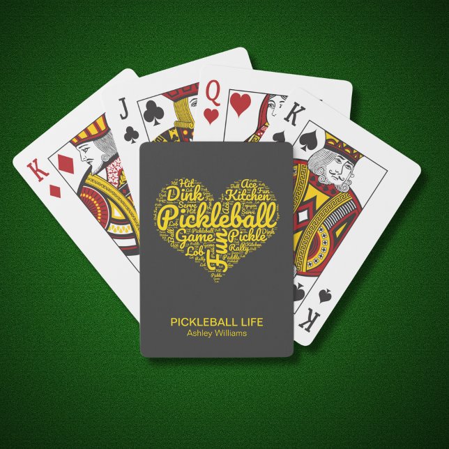 Baralho Nome Personalizado do Jogador de Pickleball - Desi (Personalize with your text and a name.  See collection for other items)