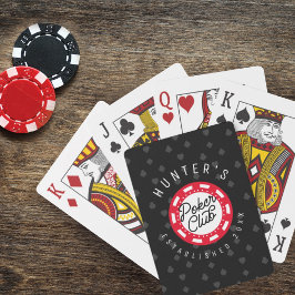 Baralho Nome Personalizado Jogo do Poker Club Noite Preta 