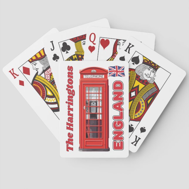 Baralho Nome Personalizado Londres Inglaterra (Verso)
