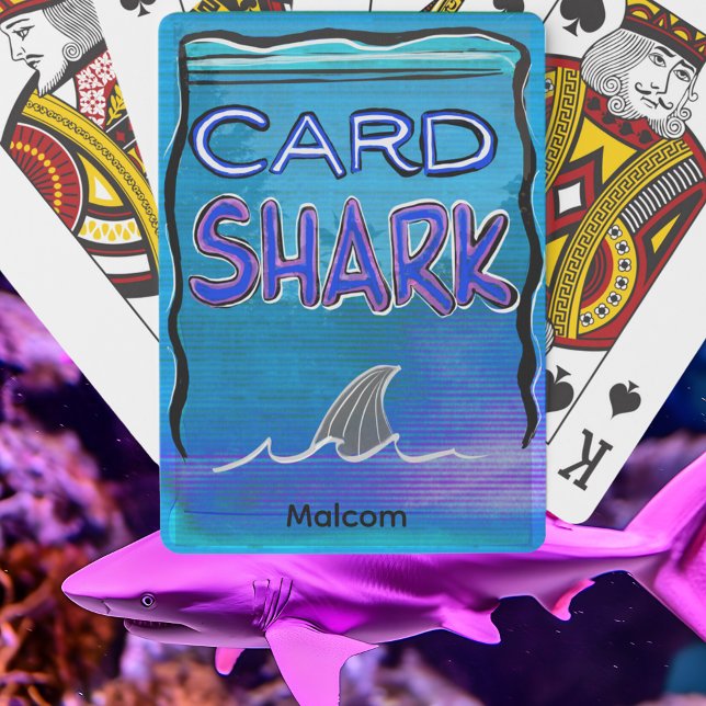 Baralho Nome Personalizado, Shark De Cartão, Cartões Azuis (Criador carregado)