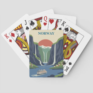 Baralho Noruega Escandinávia Europa Fiorde Minimalista Via