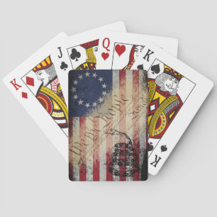 Baralho Nós, as Pessoas Betsy Ross American Flag e Cobra