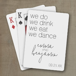 Baralho Nós Bebemos Dança Comida - Casamento Moderno
