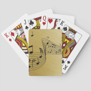 Baralho Notas de Música Douradas