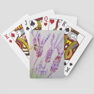 Baralho Notebook de Lavanda de jardim Bee Watercolor