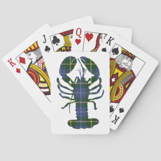 Baralho Nova Escócia Tartan Lobster jogando cartas