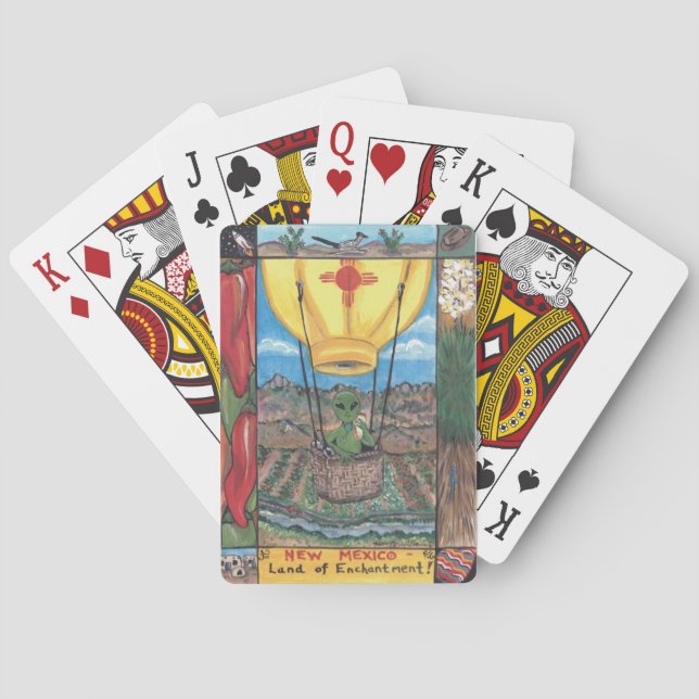 Baralho Novo México, Alienígena de Roswell, Balão, Tocando (Verso)