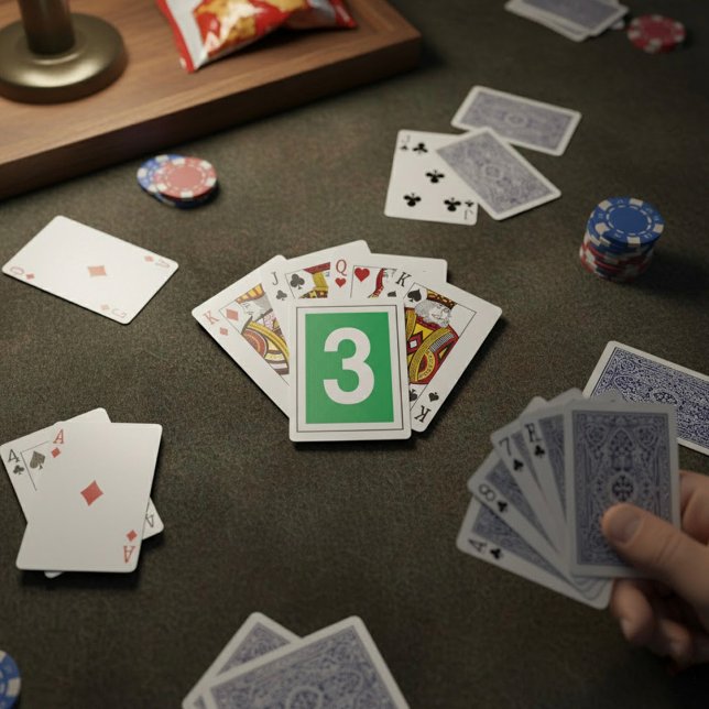 Baralho Número Três Cartões de Reprodução (Criador carregado)