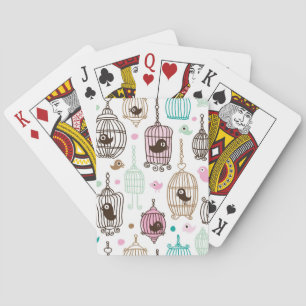 Baralho o amor da gaiola de pássaro caçoa o teste padrão