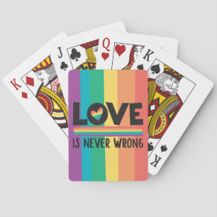 Baralho O amor LGBTQ nunca está errado mês de orgulho