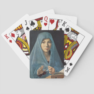 Baralho O aviso, 1474-75 (óleo no painel)