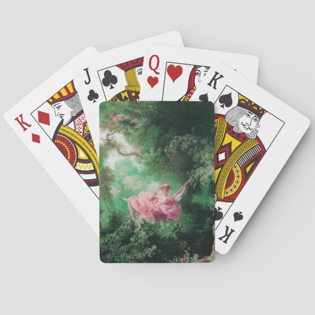 Baralho O BALANÇO ,verde rosa (Verso)