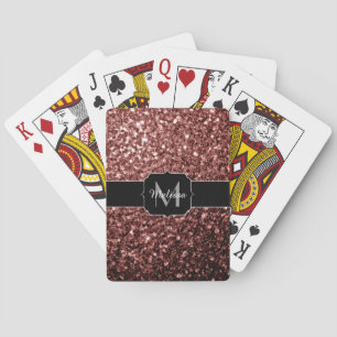 Baralho O brilho vermelho Glam de Brown sparkles monograma
