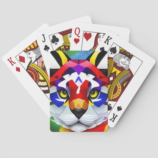 Baralho O Cat White Poker de Alexander jogando cartas (Verso)