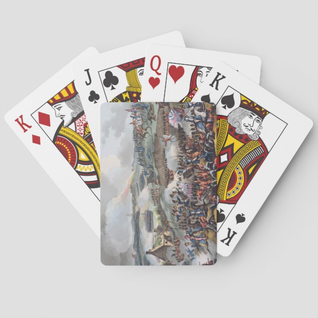 Baralho O centro do exército britânico na ação nos (Verso)