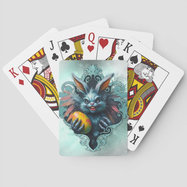 Baralho O coelho Páscoa assustador (Verso)