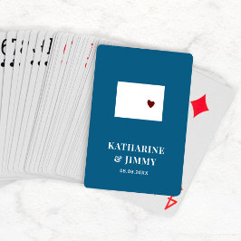 Baralho O Colorado Wedding Favor Deck of Cards, Mapa Estat