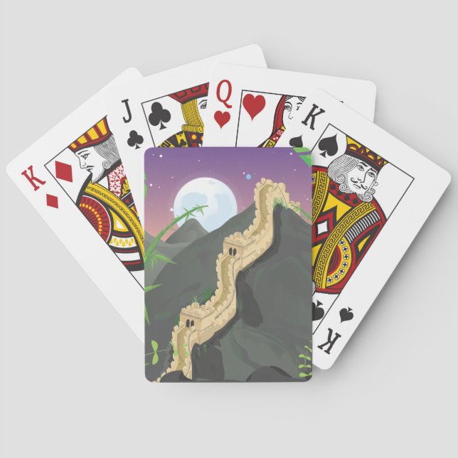 Baralho O desenho do Muro Excelente da China (Verso)