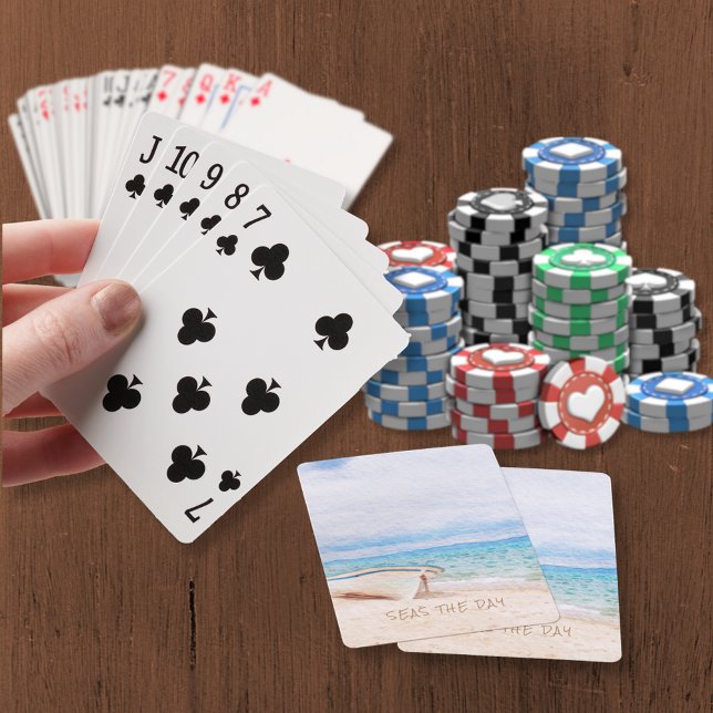 Baralho O Dia Diz Barco De Pesca Na Areia De Praia (Criador carregado)