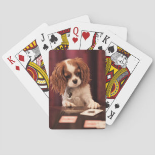 Baralho O filhote de cachorro joga cartões
