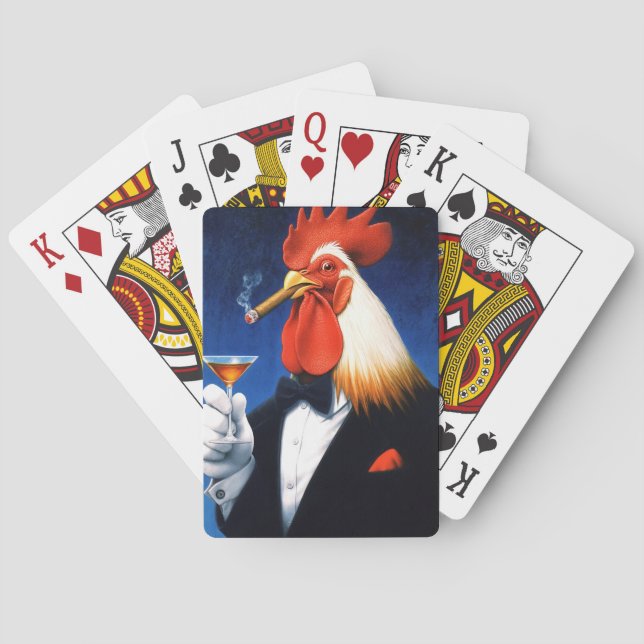 Baralho O Galo Dapper | Engraçado Clube de Cavalheiros (Verso)