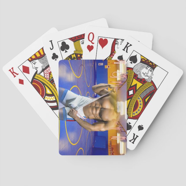 Baralho O homem muscular de SlipperyJoe boja trai de ginás (Verso)