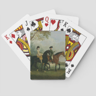 Baralho O Hon. Equitação de Marcia Pitt com seu irmão,