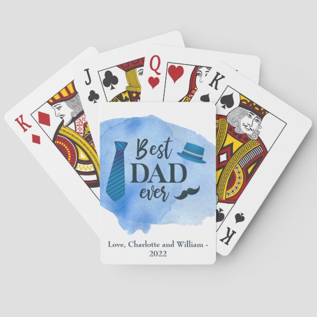 Baralho O melhor PAI de sempre Dia de os pais de empate co (Verso)