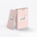 Baralho O Pastel Moderno Pink Hello E Você Nome<br><div class="desc">O Pastel Moderno Pink Hello E Você Nome</div>