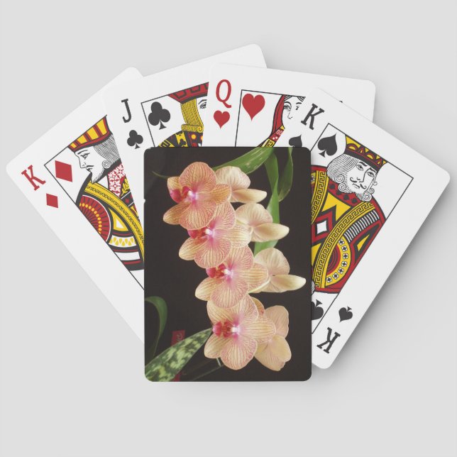 Baralho O perfeito poço orquídeo das cartas de jogar (Verso)
