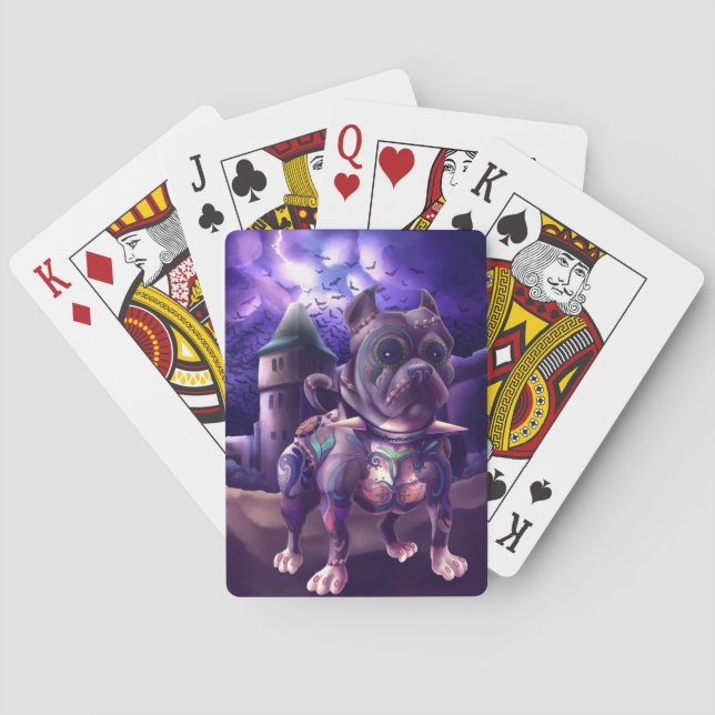 Baralho O póquer carda Franky eles Pitbull Frankenstein (Verso)