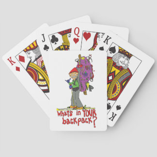 Baralho o que há na sua mochila jogando cartas