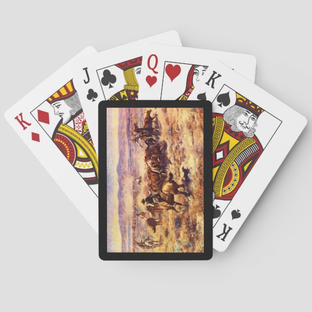 Baralho O Roundup', Charles M. Russell_Art de América (Verso)