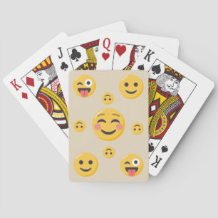 Baralho O sorriso e Emoji engraçado enfrentam