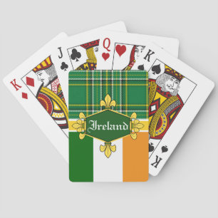 Baralho O Tartan nacional de Ireland, bandeira,