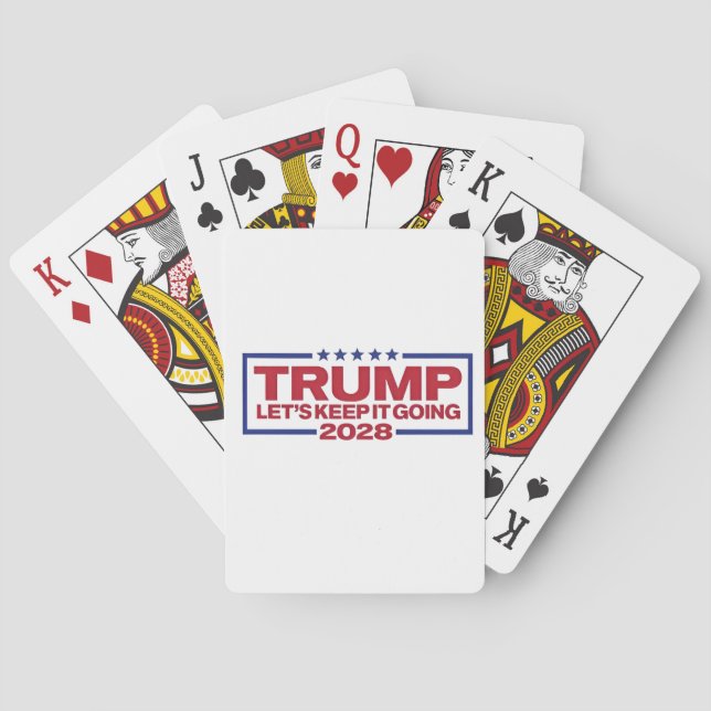 Baralho O Vamos Trump 2028 Continua. (Verso)