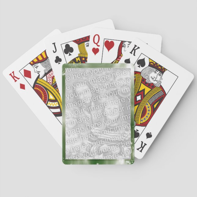 Baralho O verde cria seu próprio quadro personalizado da (Verso)