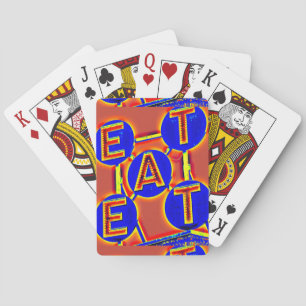 Baralho o vermelho/azul come cartões de jogo